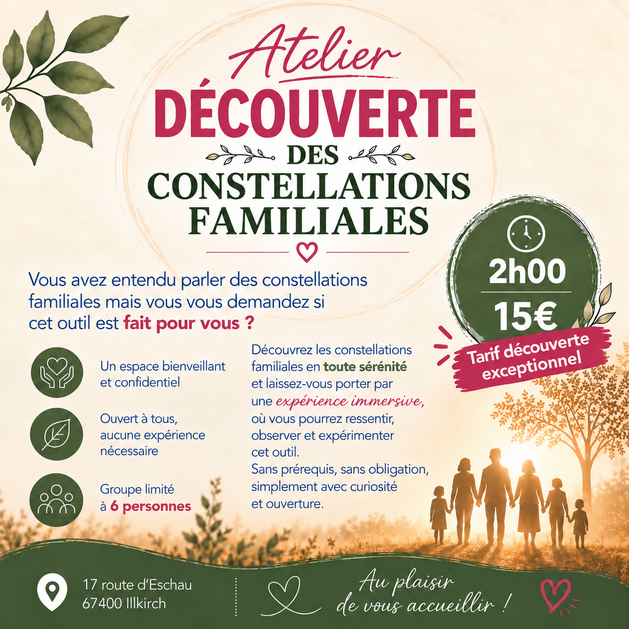 Atelier DECOUVERTE des Constellations Familiales