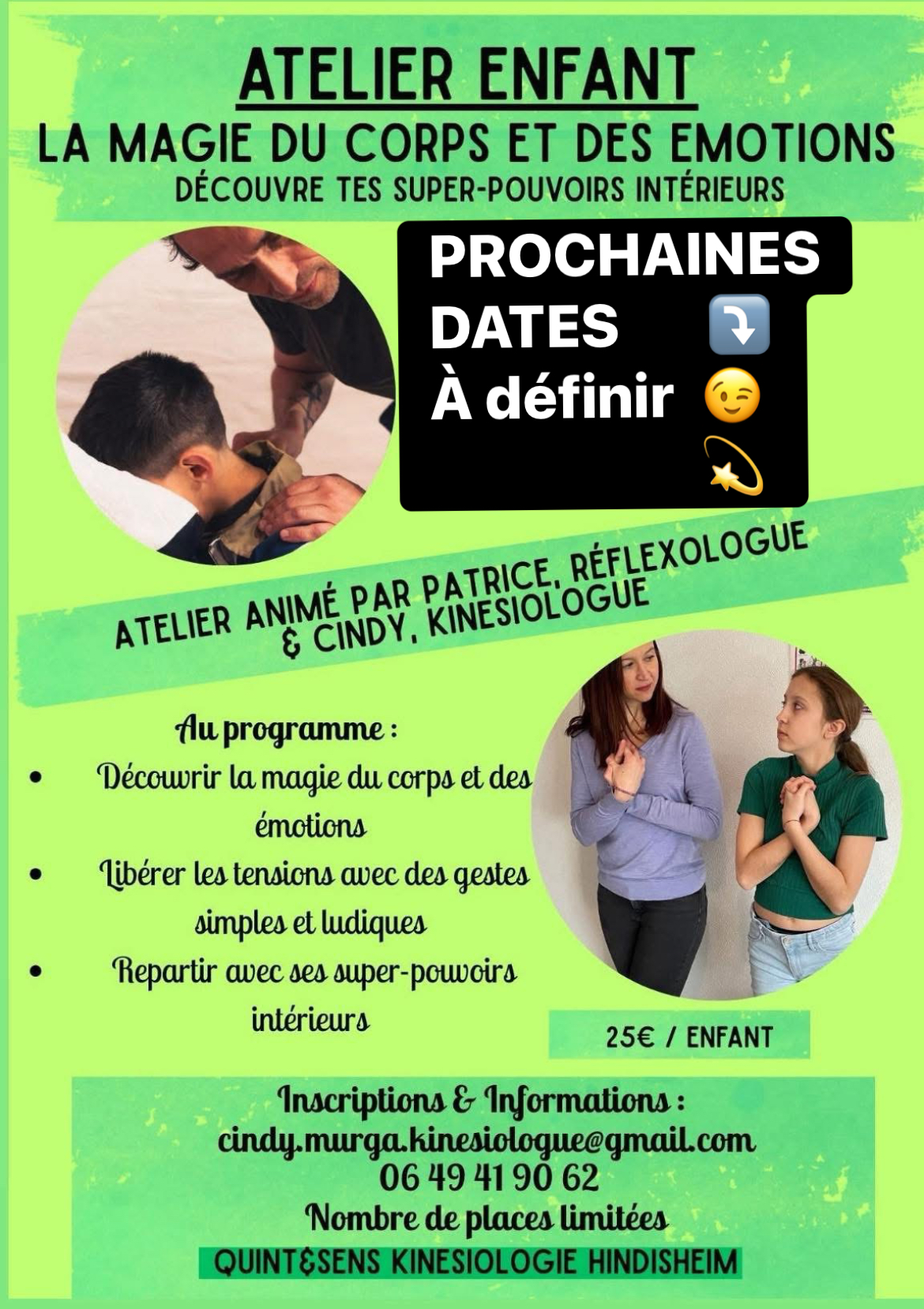 Atelier : La MAGIEdu CORPS & des ÉMOTIONS pour ENFANTS