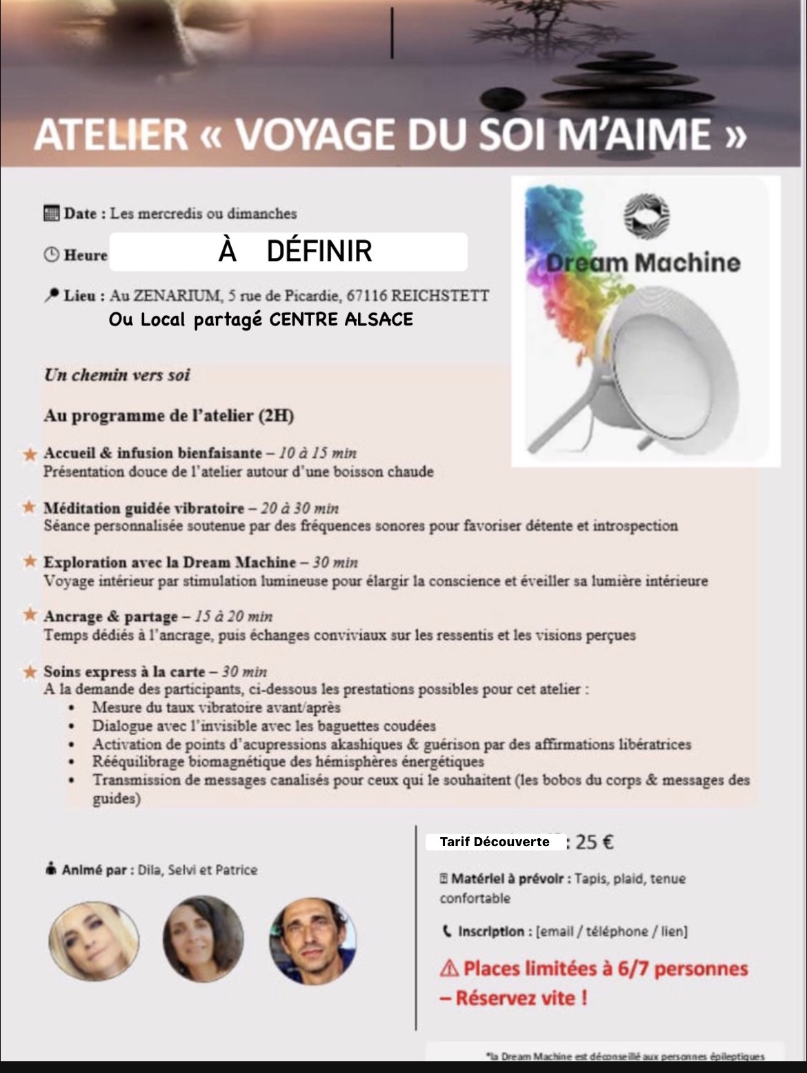 Atelier DREAM MACHINE ( tarif découverte 25€)